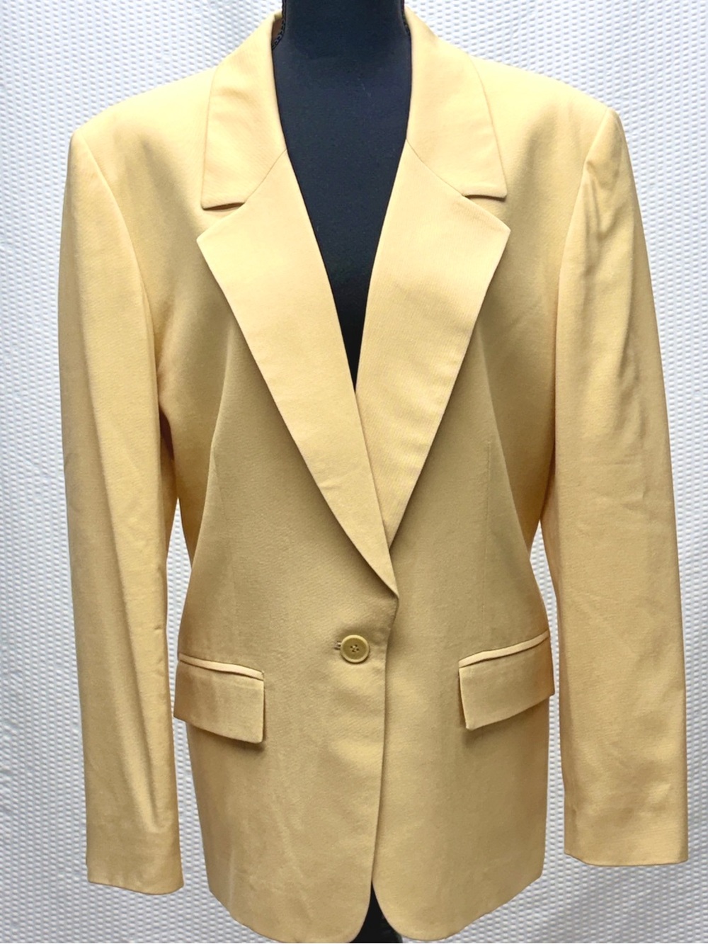 Vintage Pendleton Classic Wool Blazer Womens 14 Yellow Virgin Wool Jacket